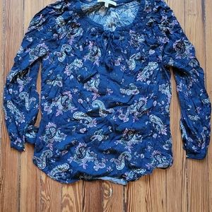 Blue Paisley Blouse